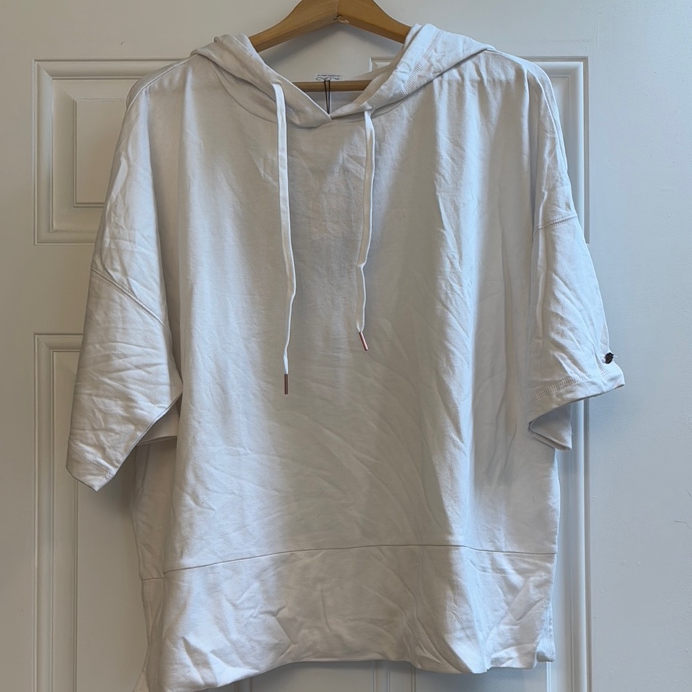 Calia White Hooded mid sleeve sweatshirt